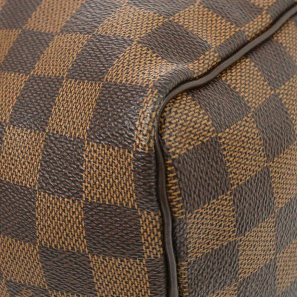 AUTHENTIC LOUIS VUITTON SPEEDY 25 HAND BAG PURSE DAMIER EBENE AA3079 - Picture 8 of 11